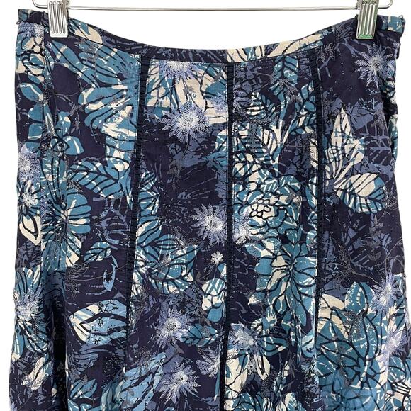 CHICO'S Floral Peasant Skirt Size 0 or US 4 Pleated Embroidery Boho - Picture 3 of 7